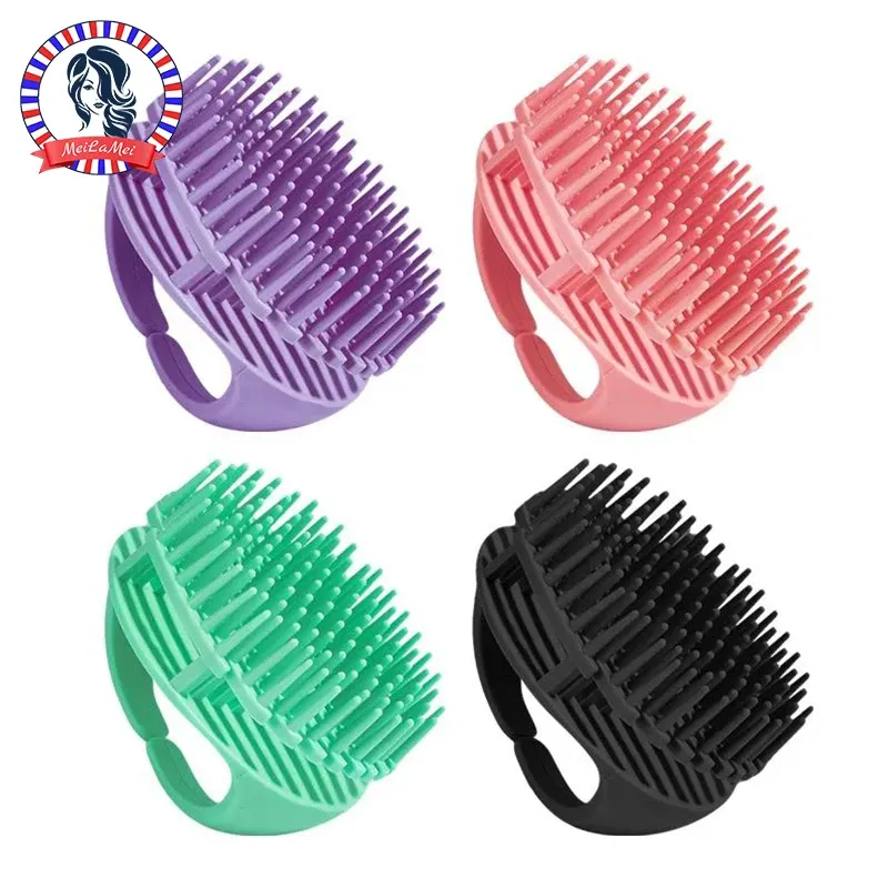 Brosse de massage en silicone pour cuir chevelu et corps, outil de lavage des cheveux 3