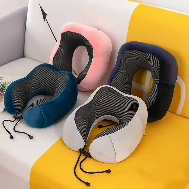 Oreiller cervical en mousse à mémoire de forme en U, oreiller de voyage doux et confortable