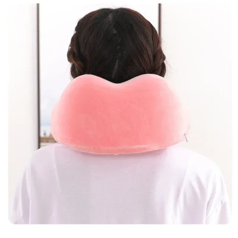 Oreiller cervical en mousse à mémoire de forme en U, oreiller de voyage doux et confortable 6