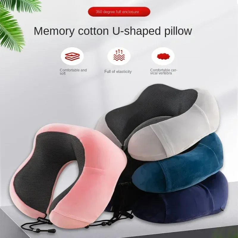 Oreiller cervical en mousse à mémoire de forme en U, vue d'ensemble