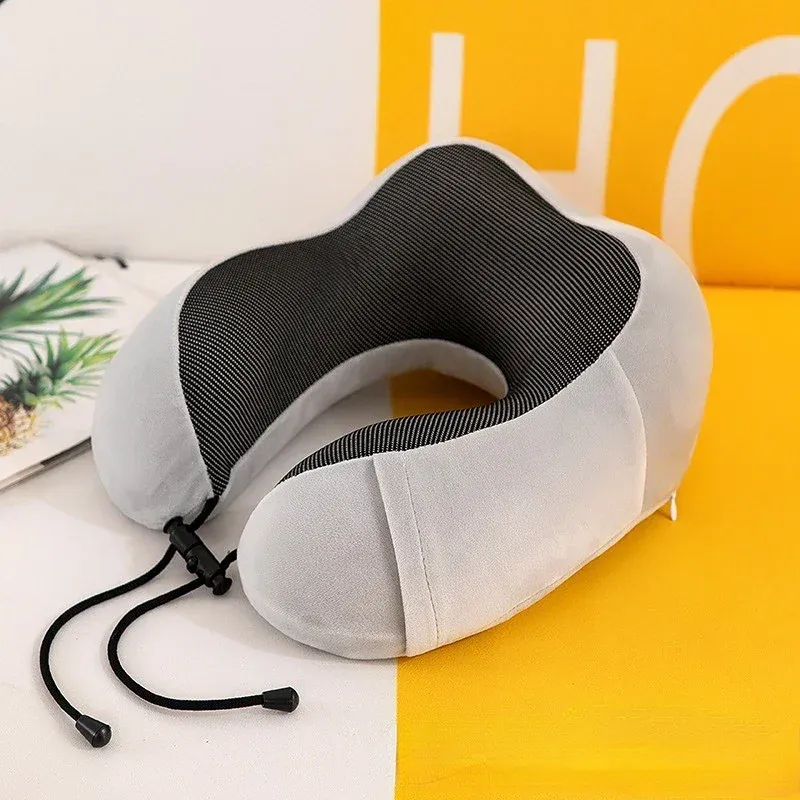 Oreiller cervical en mousse à mémoire de forme en U, oreiller de voyage doux et confortable 11