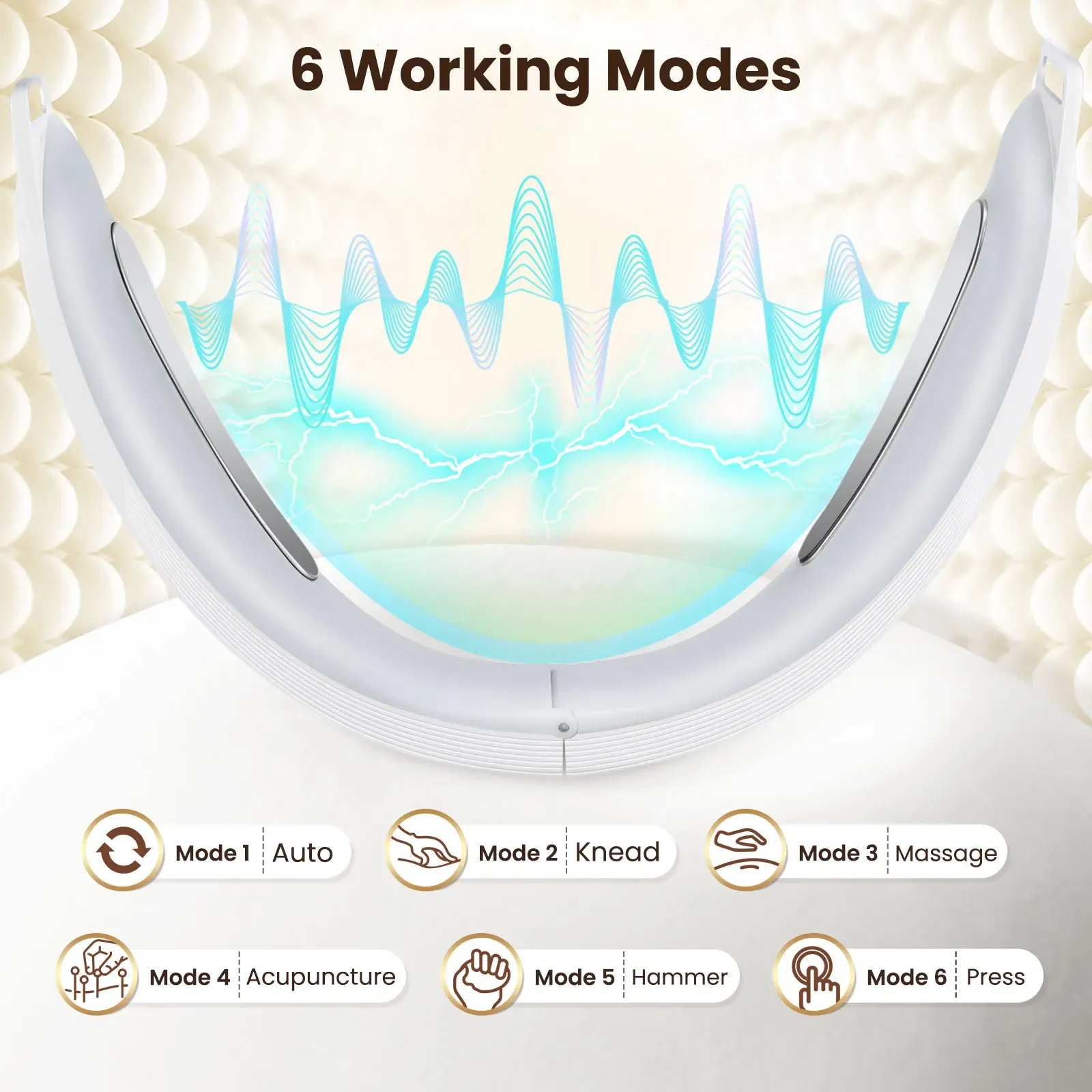 Appareil de beauté électrique de lifting du visage, 6 modes et 8 niveaux d'intensité 2