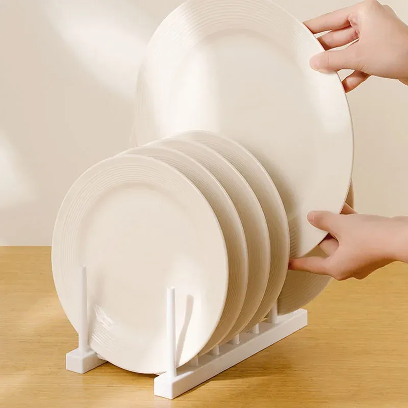 Égouttoir à vaisselle multifonctionnel à 2 niveaux pour assiettes, bols, couvercles et ustensiles, design compact 3