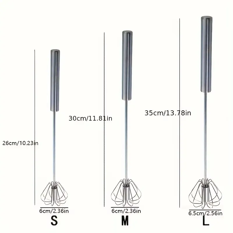 Batteur à œufs semi-automatique en acier inoxydable, durable, pour battre les œufs et la crème sans effort 6