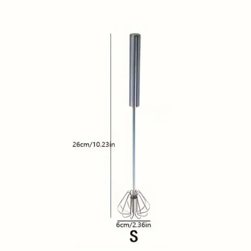 Batteur à œufs semi-automatique en acier inoxydable, durable, pour battre les œufs et la crème sans effort 9