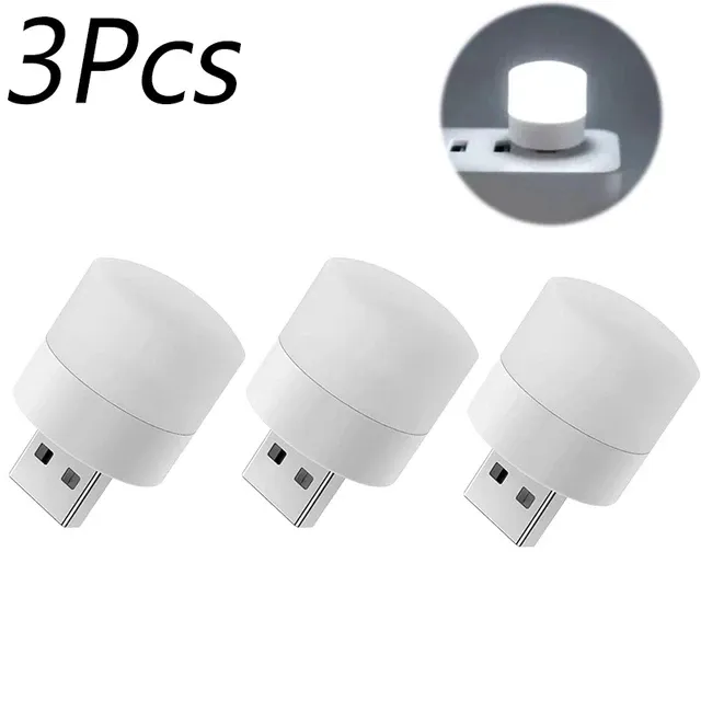 Veilleuse LED USB mini à prise, lampe de lecture ronde à protection des yeux, compatible batterie externe et chargeur USB (lot de 10/1 pièces) 11