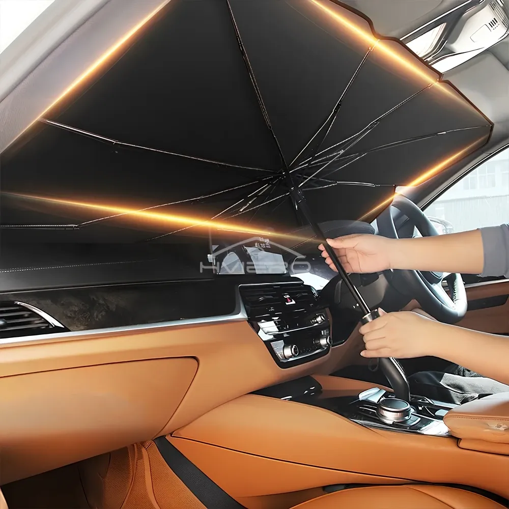 Pare-soleil automobile installé