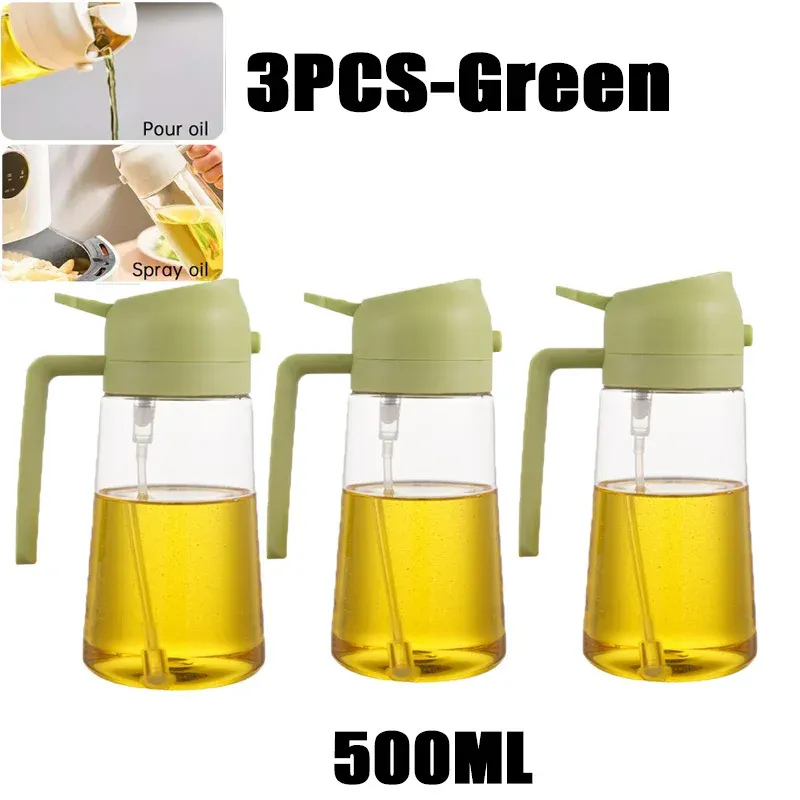 Bouteille vaporisatrice d'huile 2 en 1 en plastique, 500 ml 11