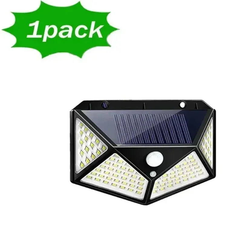 Lot de 1, 2, 4 ou 6 lampes solaires d'extérieur à 100 LED avec capteur de mouvement PIR pour décoration de jardin 7