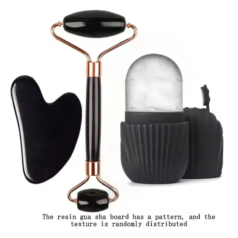 Ensemble de rouleaux de glace pour le visage 1, 2 ou 3 pièces, outils de massage GuaSha et contour du visage pour le soin de la peau 7