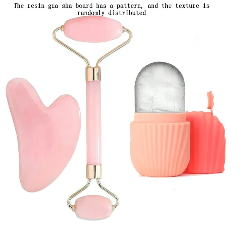 Ensemble de rouleaux de glace pour le visage 1, 2 ou 3 pièces, outils de massage GuaSha et contour du visage pour le soin de la peau 11