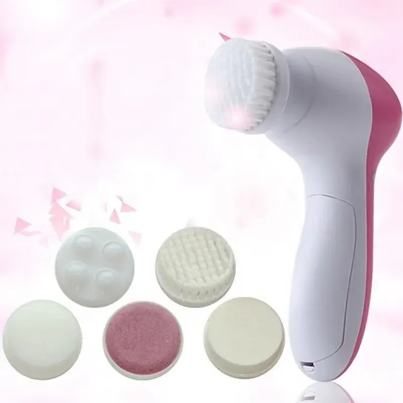 Nettoyeur de visage électrique 5 en 1 avec brosse, machine de soin Spa pour la peau, massage et nettoyage des pores 4