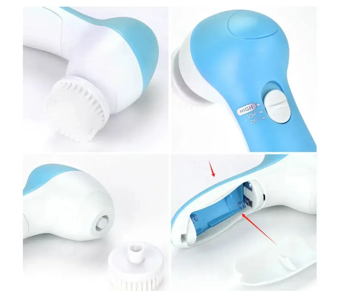 Nettoyeur de visage électrique 5 en 1 avec brosse, machine de soin Spa pour la peau, massage et nettoyage des pores 5