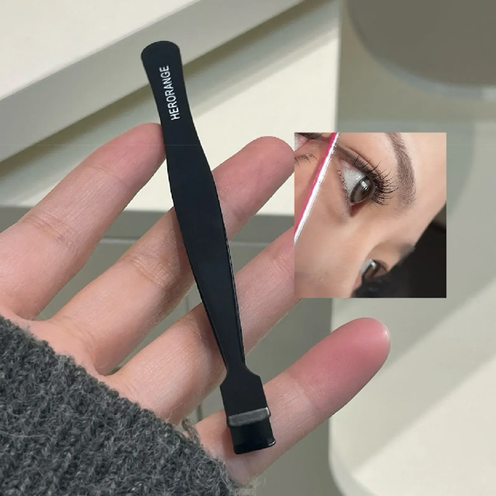 Pince à faux-cils inférieurs en acier inoxydable pour extensions de cils 3