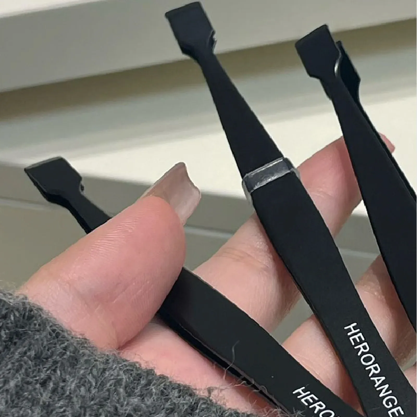Pince à faux-cils inférieurs en acier inoxydable pour extensions de cils 5