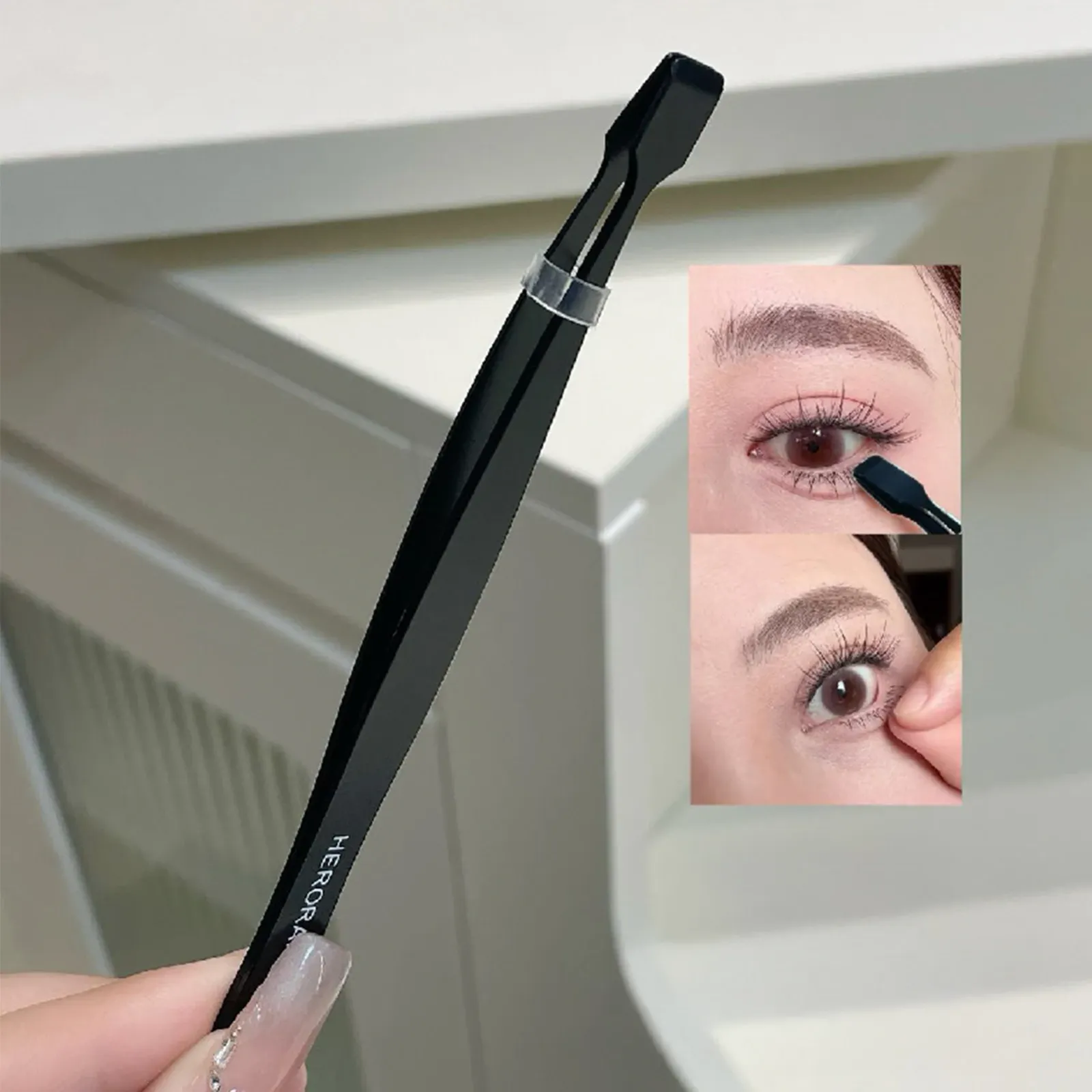 Pince à faux-cils inférieurs en acier inoxydable