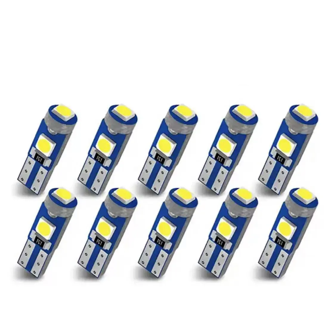 Ampoule LED T5 W3W W1.2W Canbus 12V pour tableau de bord et éclairage intérieur automobile, lot de 10 7