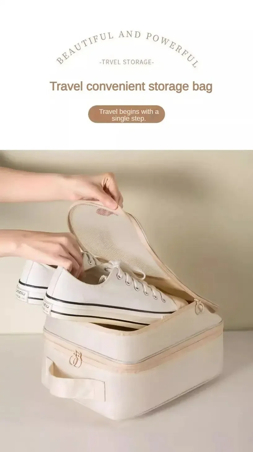 Sac à chaussures à trois couches, organisation des paires