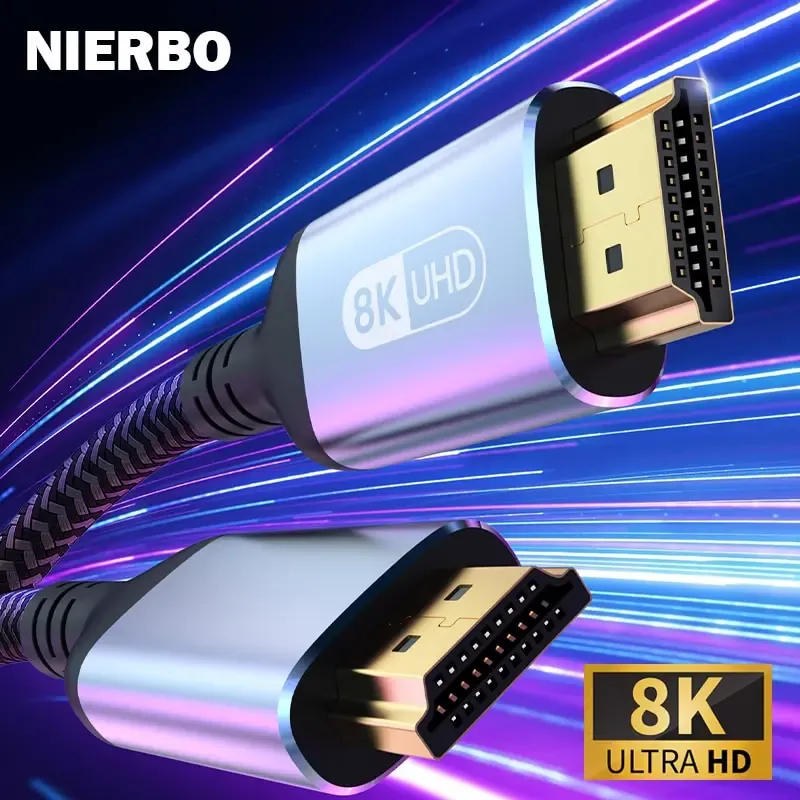 Câble HDMI 2.1 Ultra Haute Vitesse NIERBO, 8K, 4K 120Hz, 48Gbps, HDR, HDCP