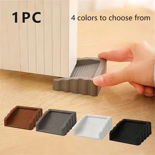 Butoir de porte en caoutchouc antidérapant, support de sécurité anti-collision en plastique durable, pour tirage sous la porte, 1 pièce - Image 1