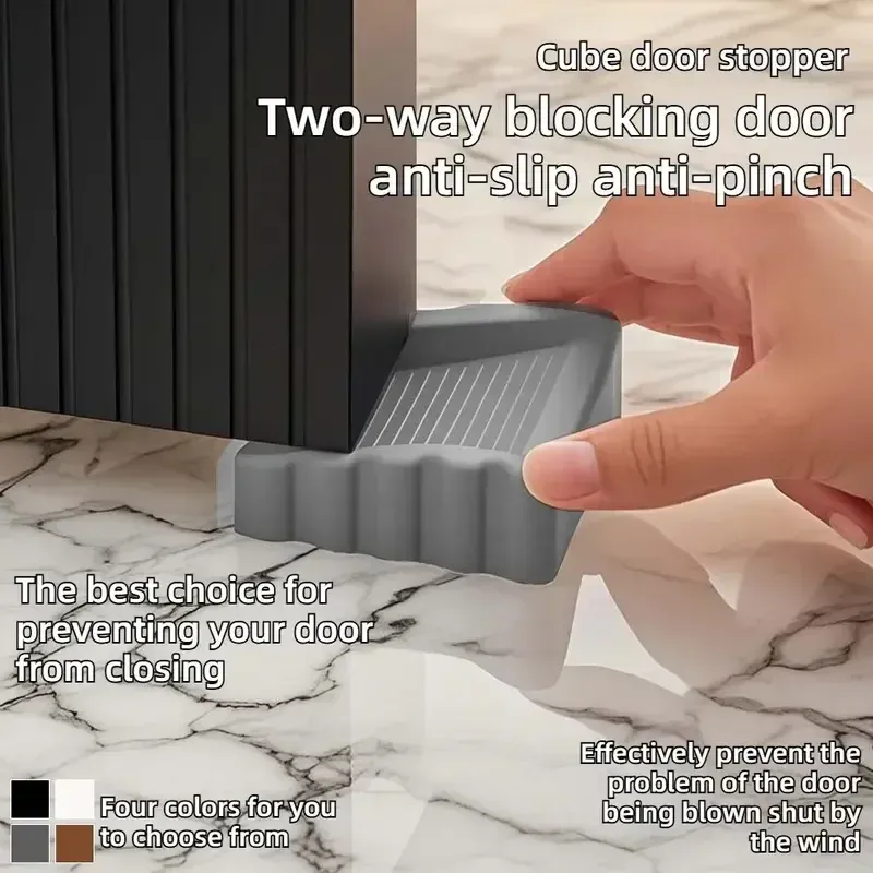 Butoir de porte en caoutchouc antidérapant, support de sécurité anti-collision en plastique durable, pour tirage sous la porte, 1 pièce 6