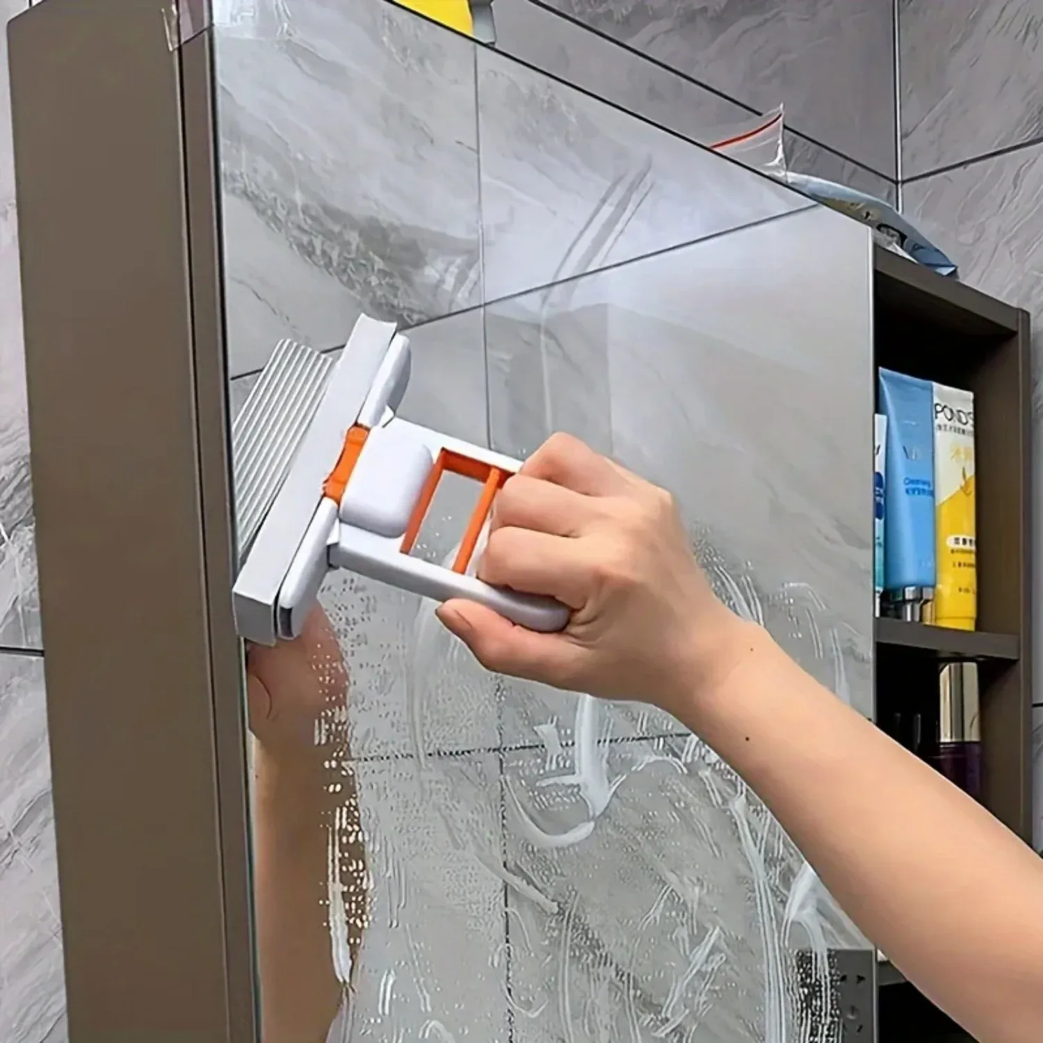 Lot de 2 à 8 éponges à serpillière auto-essorantes, mini serpillière à main pliable pour le nettoyage du bureau, de la salle de bain, de la cuisine et des vitres 2