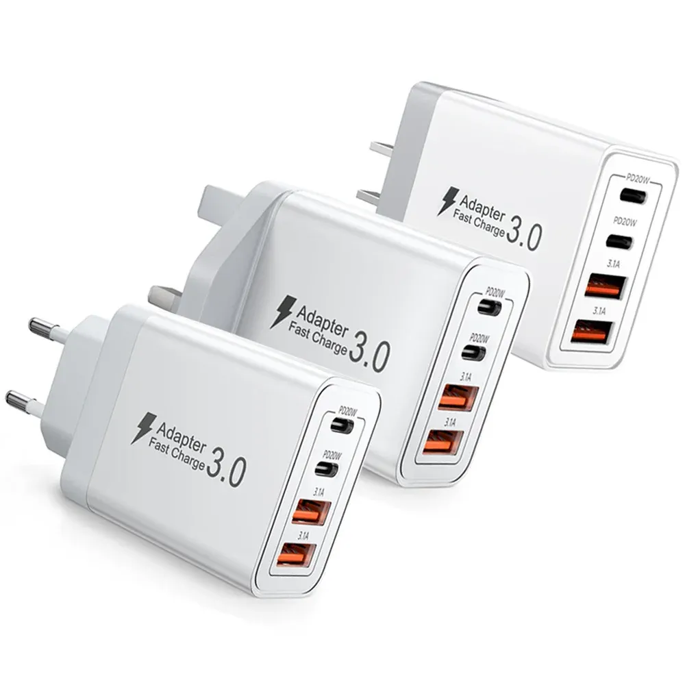 Chargeur mural multi-ports USB-C et USB-A au design épuré