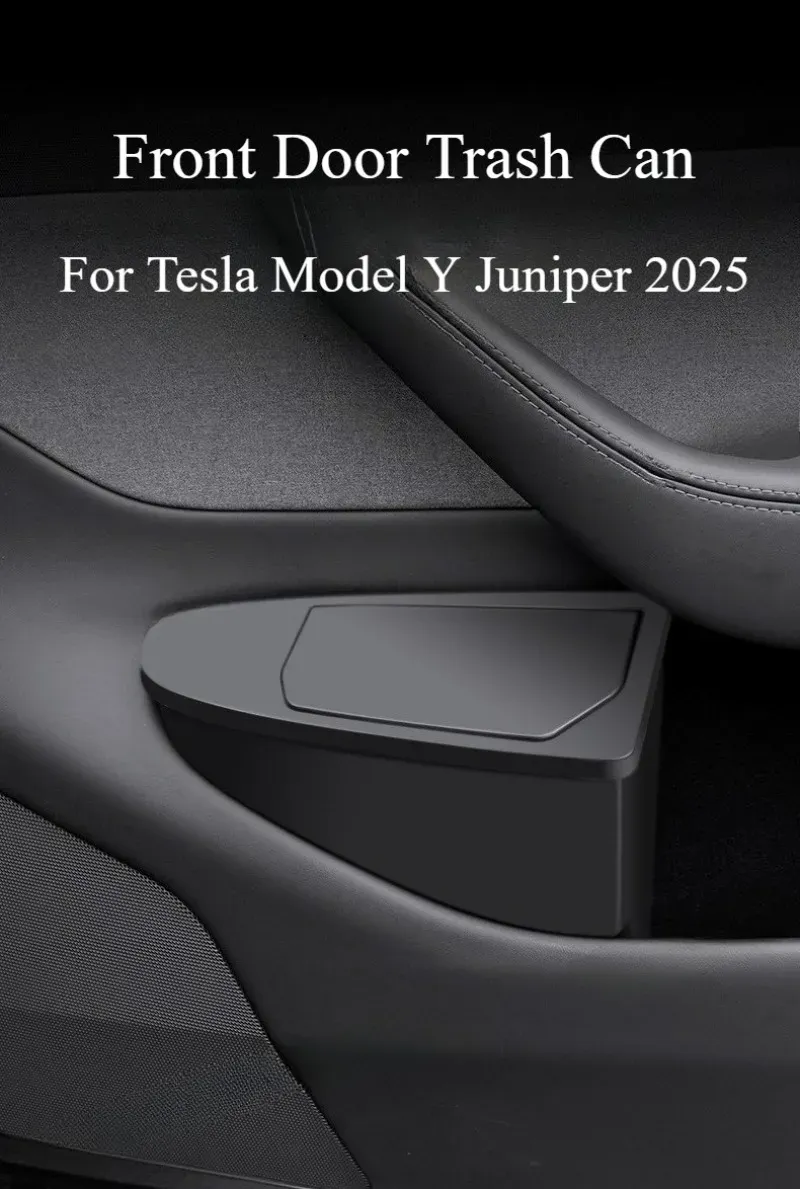 Vue d'ensemble de la poubelle de rangement pour porte avant Tesla Model Y