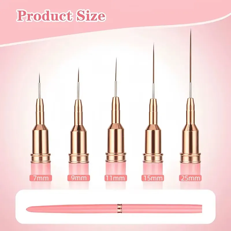 Pinceaux liner pour nail art, détail du design