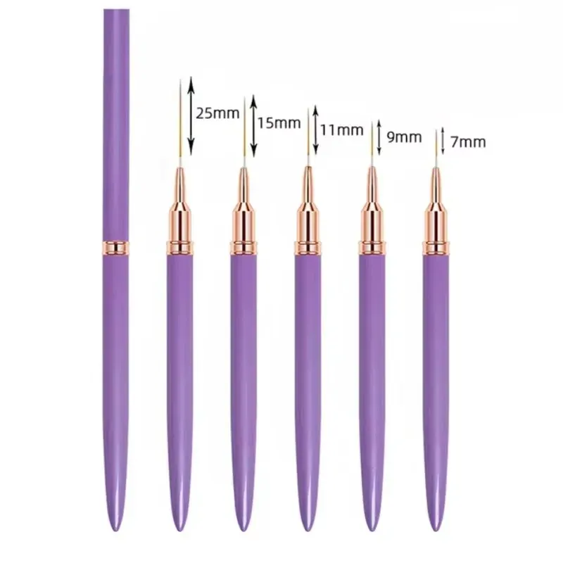 Pinceaux liner pour nail art, réalisation de motifs