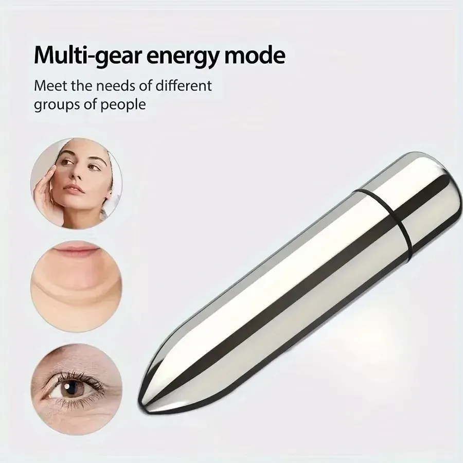 Mini masseur vibrant pour le visage et les yeux, favorise l'absorption de la lotion, portable pour la maison et les voyages, outil de beauté, 1 pièce 5