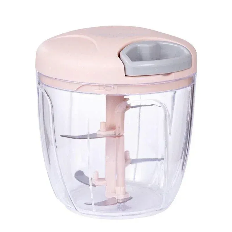 Hachoir Manuel Multifonctionnel pour Légumes, Oignons et Viande, Accessoire de Cuisine 500/900 ml, Presse-Ail Rotatif 8