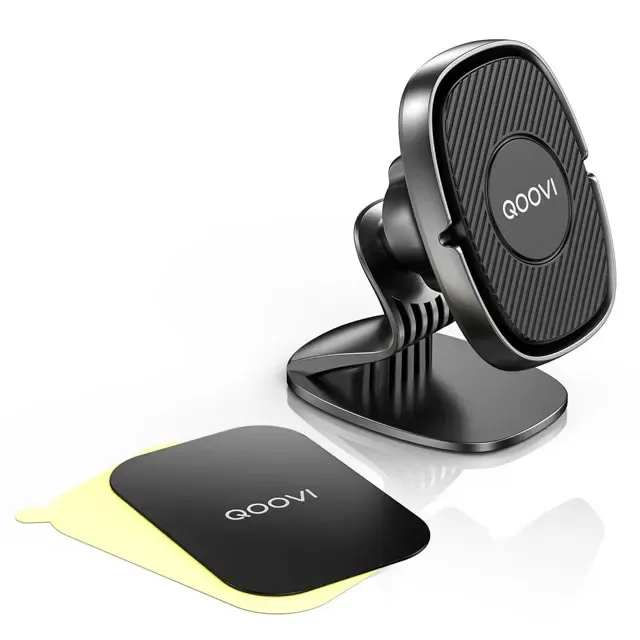 Support magnétique pour téléphone de voiture QOOVI, rotation à 360 degrés, fixation sur grille d'aération, compatible GPS pour iPhone, Xiaomi, Samsung et Huawei 8