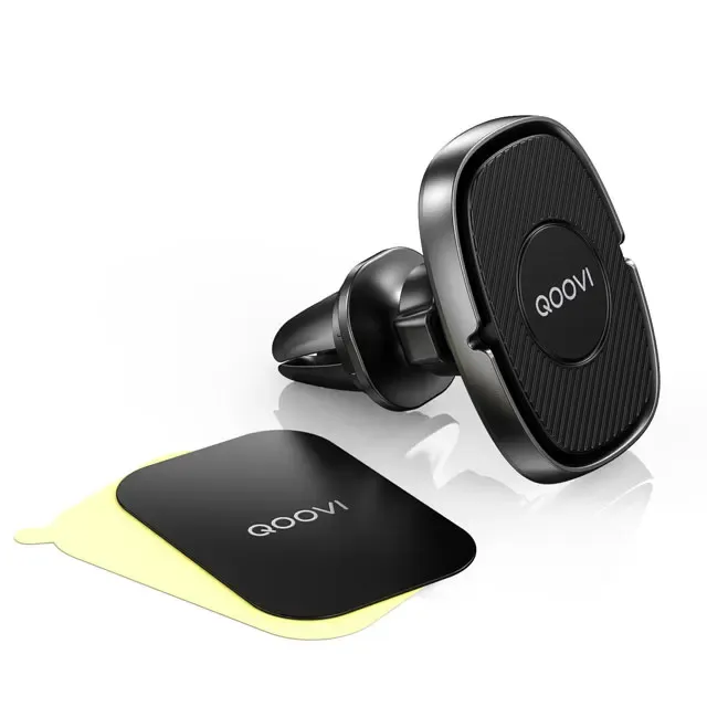 Support magnétique pour téléphone de voiture QOOVI, rotation à 360 degrés, fixation sur grille d'aération, compatible GPS pour iPhone, Xiaomi, Samsung et Huawei 7