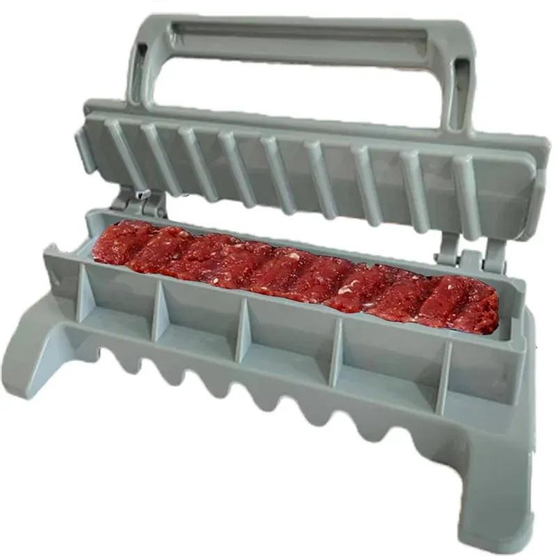 Machine à Kebab Monorangée, Presse à Brochettes de Viande pour Barbecue, Préparateur à Kebab Réutilisable en Plastique 6
