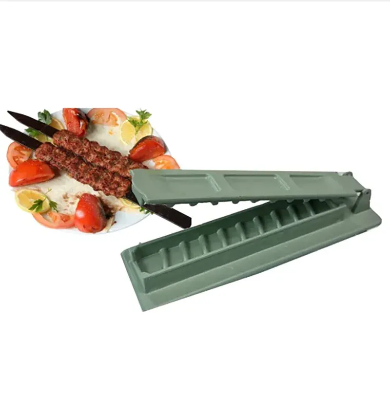 Machine à Kebab Monorangée, Presse à Brochettes de Viande pour Barbecue, Préparateur à Kebab Réutilisable en Plastique 8