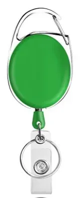 Porte-badge rétractable en métal robuste avec mousqueton, pour carte d'identité 12