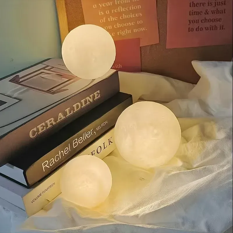 Veilleuse LED lune et étoiles pour enfant, lumière d'ambiance à monter soi-même, idée cadeau d'anniversaire pour chambre 4