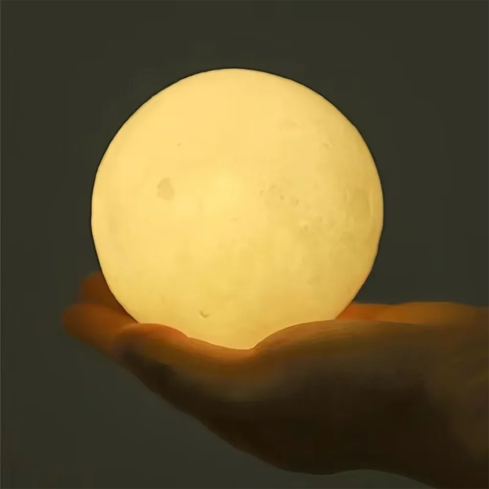 Veilleuse lune, vue de détail