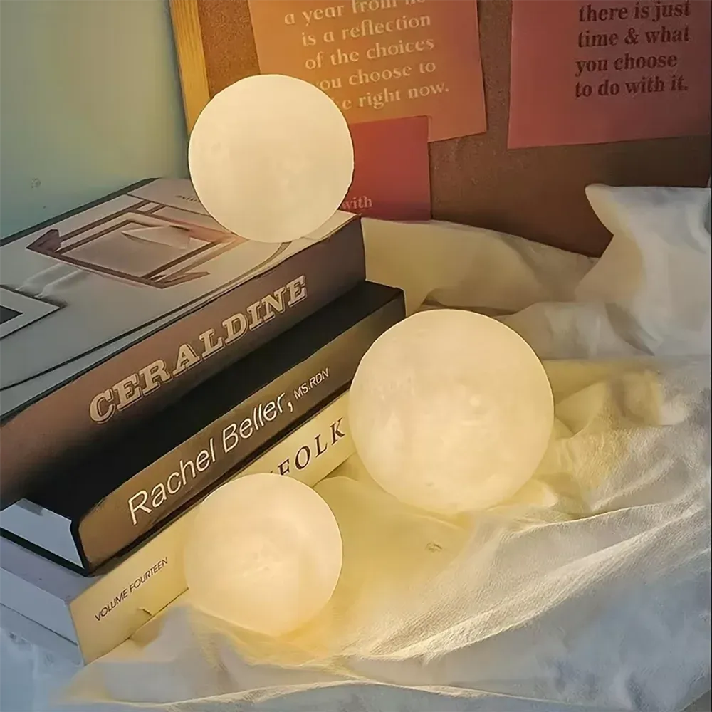 Veilleuse lune, détail de la forme