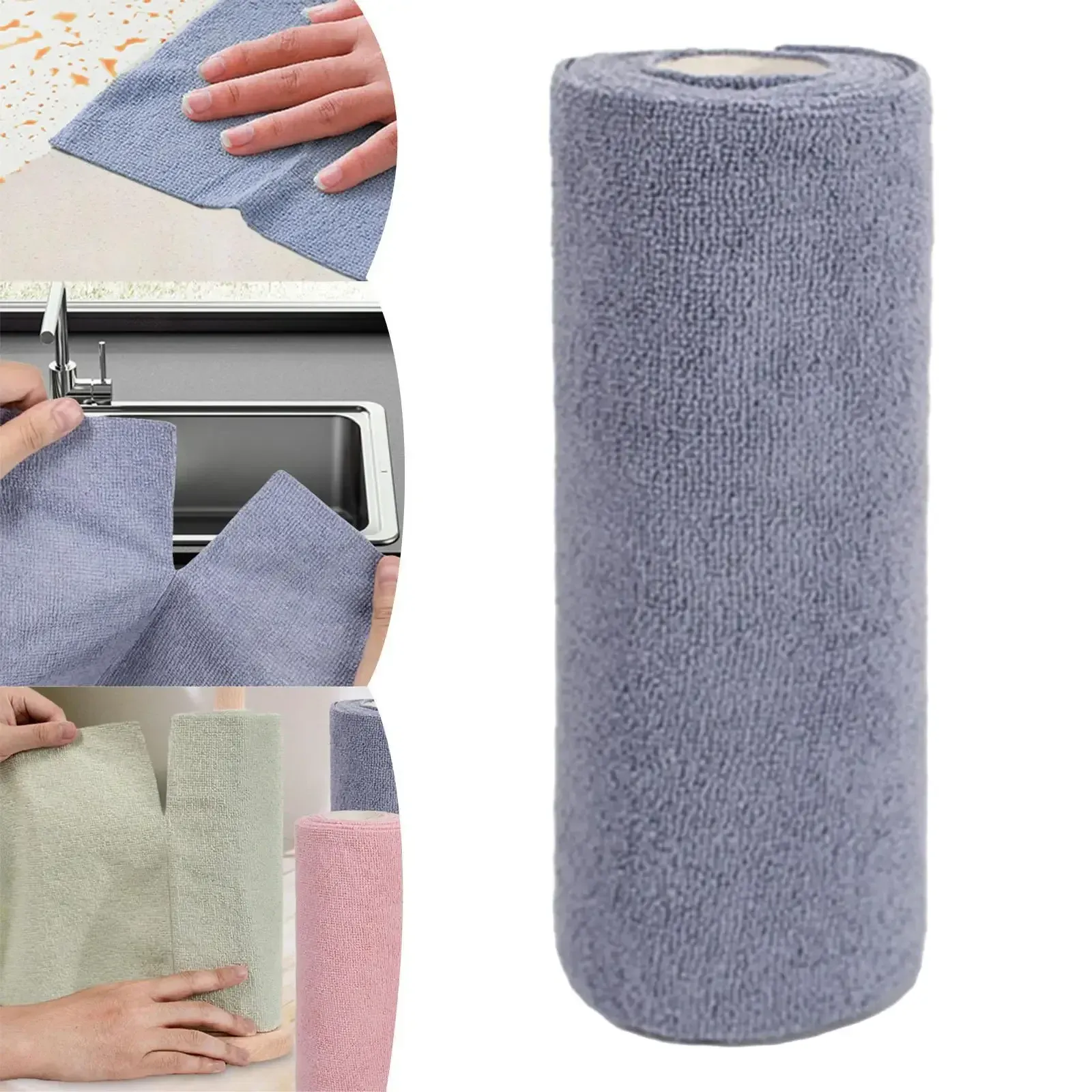 Rouleau de serviette en microfibre, lavable et réutilisable, à séchage rapide 9