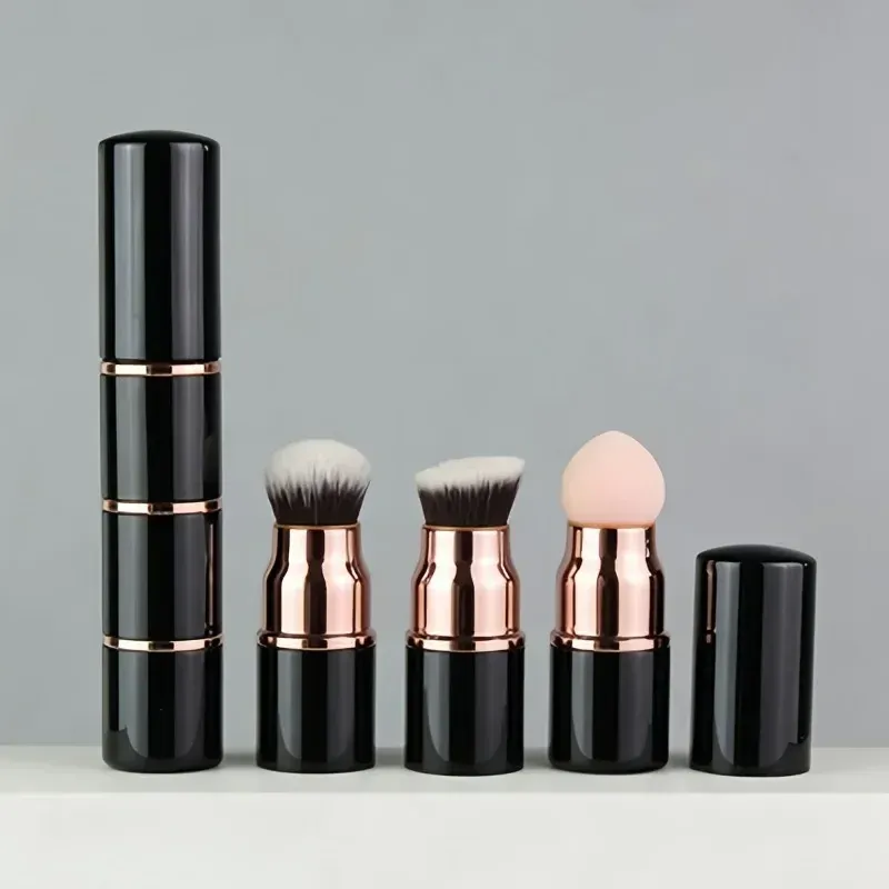 Détail de la tête en éponge du pinceau de maquillage