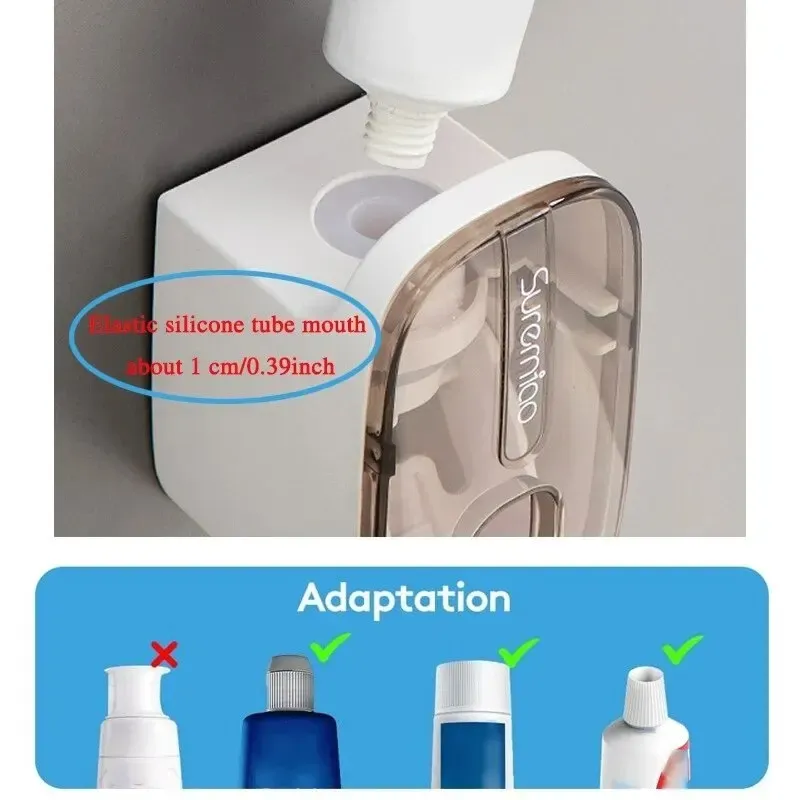Distributeur de dentifrice mural avec porte-brosse à dents, 1 pièce 3