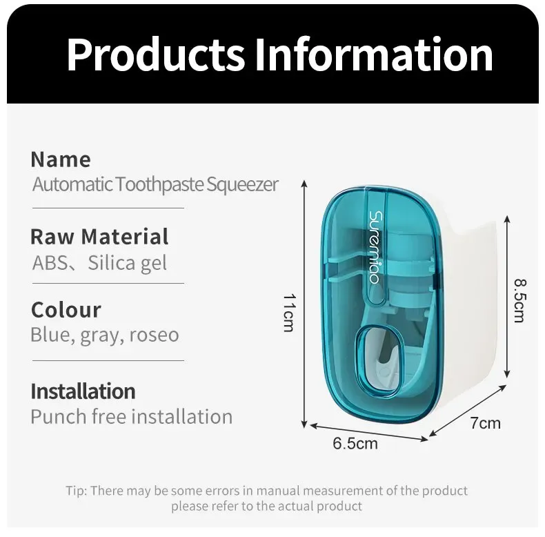 Distributeur de dentifrice mural en utilisation