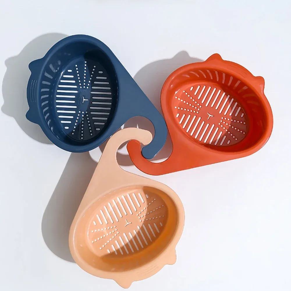 Panier de vidange d'évier en forme de chat multifonctionnel, filtre de robinet, étagère organisatrice pour fruits et légumes 6