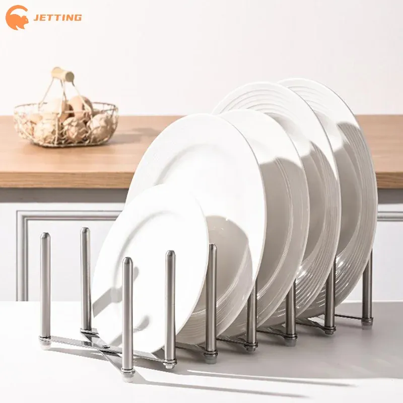 Support Rétractable et Pliable en Acier Inoxydable pour Couvercles de Casseroles et de Poêles, Organisateur de Rangement pour Vaisselle de Cuisine 3