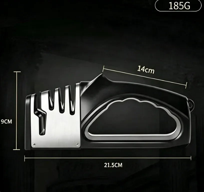 Aiguiseur de couteaux de cuisine multifonctionnel 4 en 1 portable, pour couteaux et ciseaux, base antidérapante 6