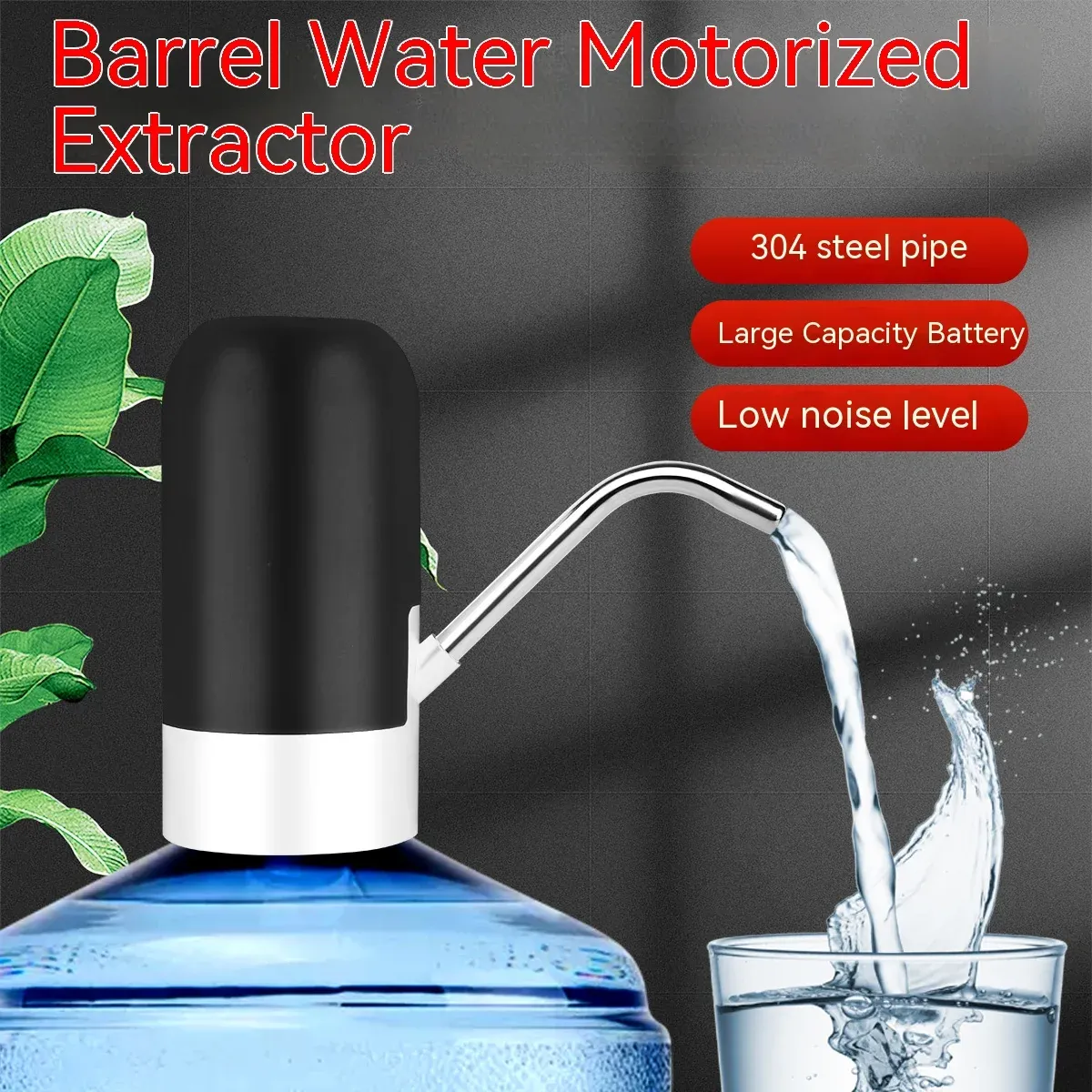 Distributeur électrique portable d'eau potable pour bonbonne de 5 gallons, pompe à eau rechargeable par USB 4