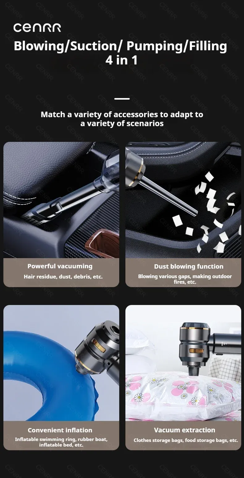 Détail des accessoires de l'aspirateur CENRR