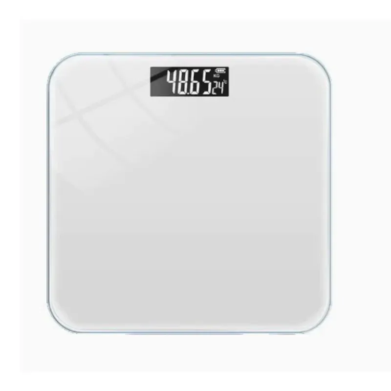 Balance de salle de bain électronique en verre trempé, haute précision, écran LCD 7
